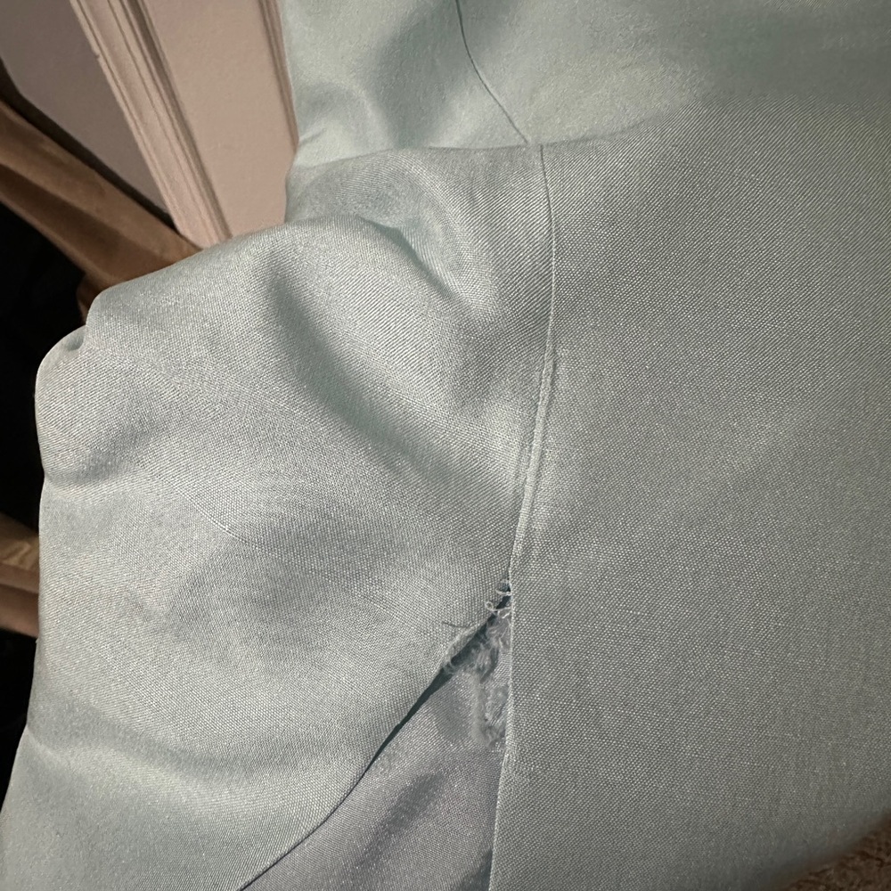 Vintage Ann Taylor 100% Silk Elegant Sleeveless Dress in Light Blue -8P - Picture 6 of 6